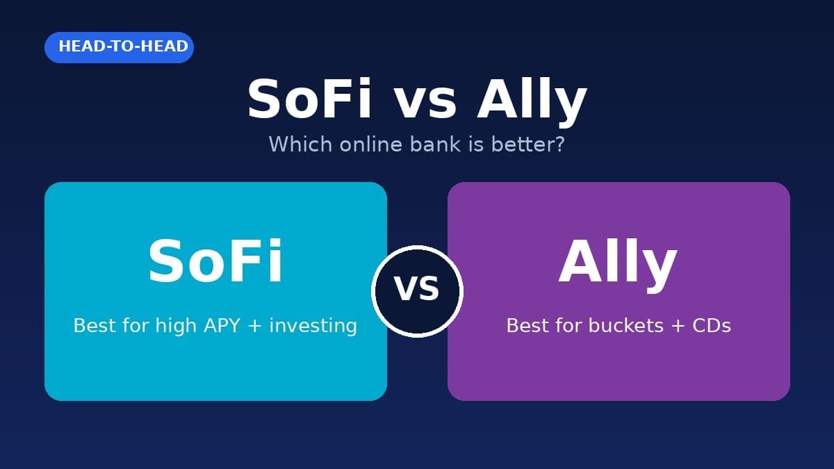 SoFi vs Ally comparison - which online bank is better